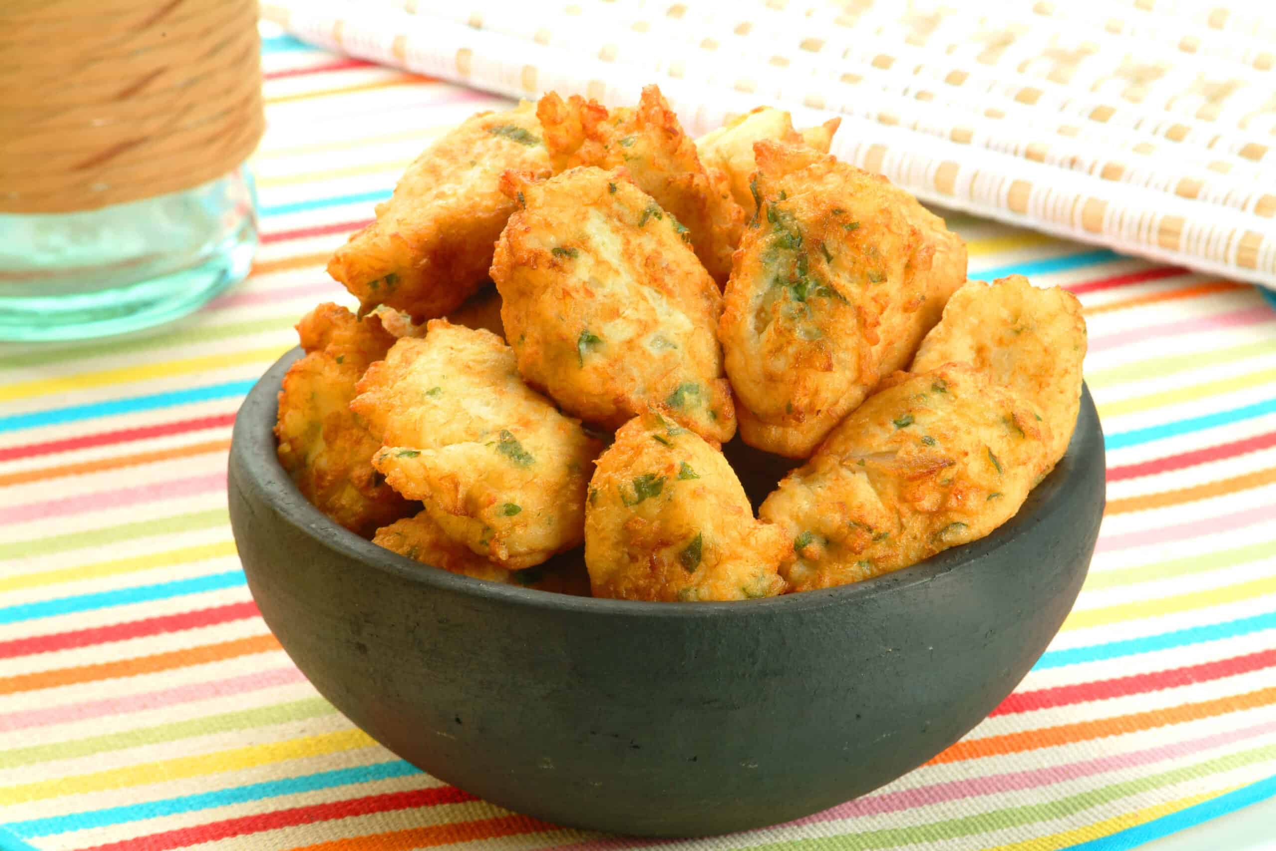 bolinho de arroz com farinha de mandioca