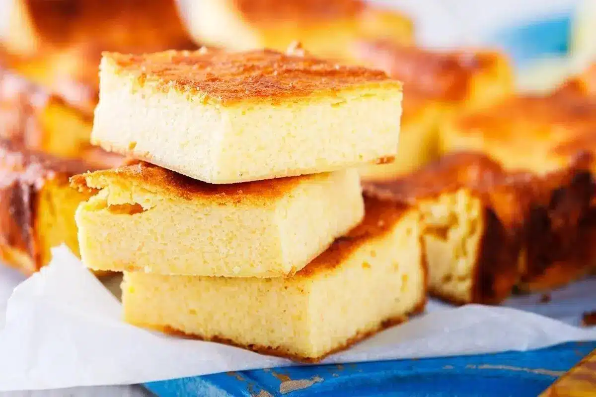 Receita de bolo toicinho do céu e bolo de cocô gelado com pêssego