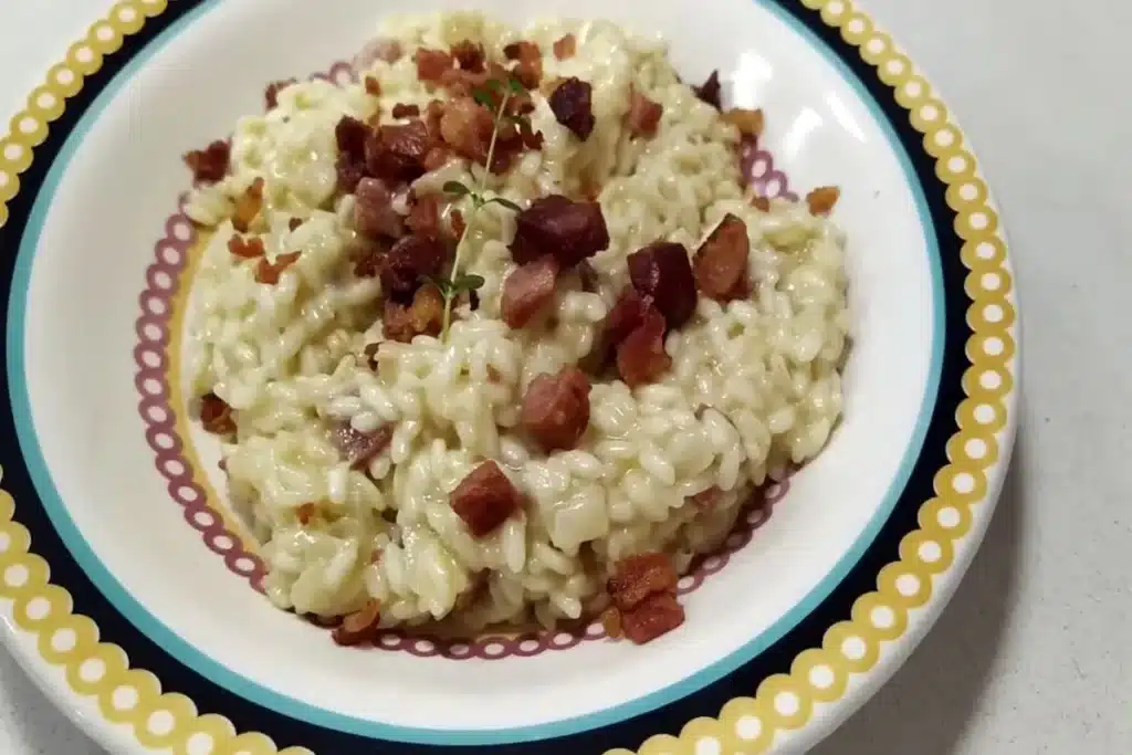 Risoto com bacon