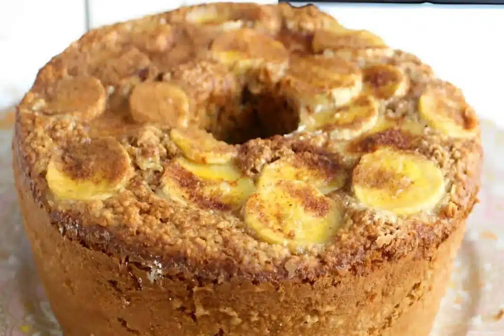 Bolo de banana e linhaça