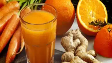 Suco detox com laranja