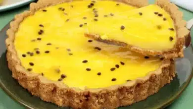 Torta de maracujá sem açúcar e sem lactose