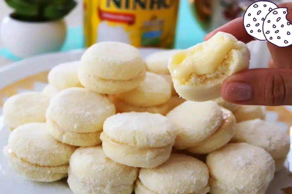 bolacha de leite recheada com leite Ninho