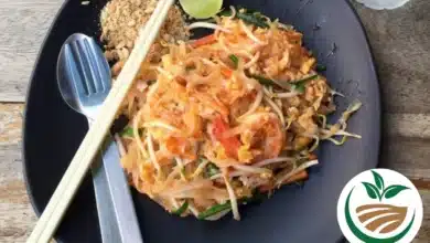 Receita de Pad Thai da gastronomia da (Tailândia)