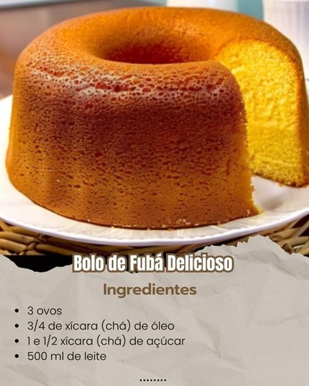 Bolo de Fubá Delicioso: Tradição e Sabor em Cada Pedaço