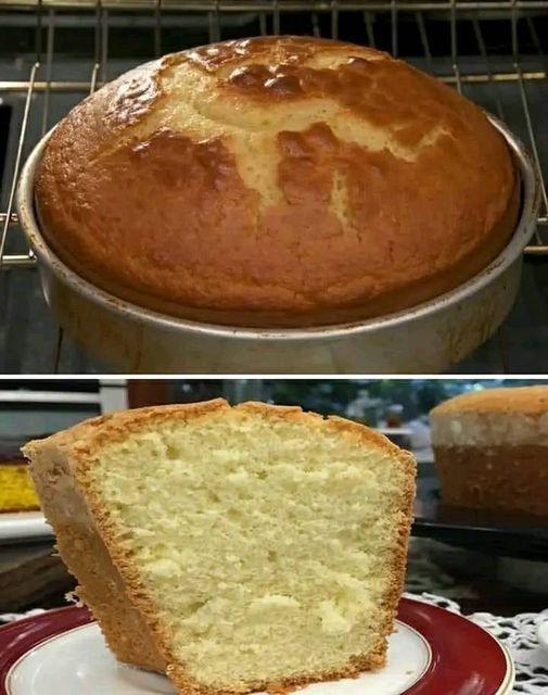 Receita de Bolo de Água Simples e Fofinho